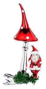 Mushroom & St Nick<br>Inge-glas Ornament